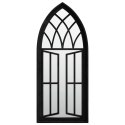 LUSTRO OGRODOWE CZARNE 70X30CM ŻELAZNE