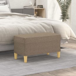 ŁAWKA TAUPE 70X35X41CM TAPICEROWANA TKANINĄ