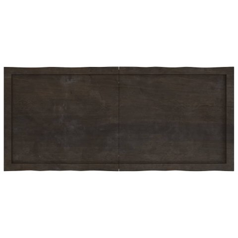 BLAT CIEMNOBRĄZOWY 120X50X(2-4)CM DREWNO Z NATURALNĄ KRAWĘDZIĄ