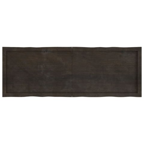 BLAT CIEMNOBRĄZOWY 140X50X(2-4)CM DREWNO Z NATURALNĄ KRAWĘDZIĄ