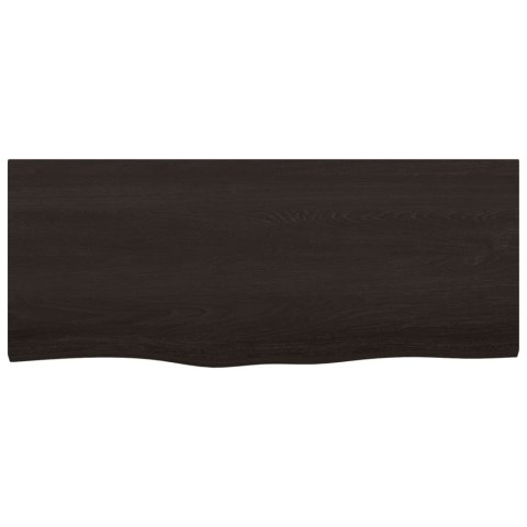 BLAT DO ŁAZIENKI CIEMNOBRĄZOWY 100X40X(2-6)CM LITE DREWNO
