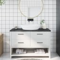 BLAT DO ŁAZIENKI CIEMNOBRĄZOWY 120X60X(2-4)CM LITE DREWNO