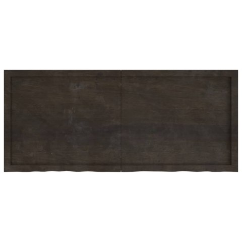 BLAT DO ŁAZIENKI CIEMNOBRĄZOWY 140X60X(2-4)CM LITE DREWNO