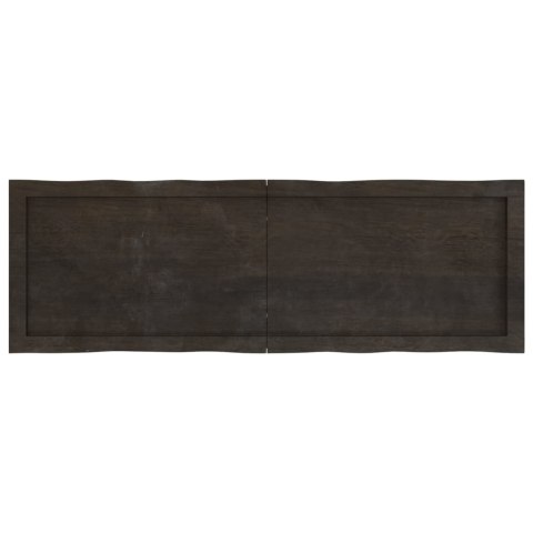 BLAT CIEMNOBRĄZOWY 120X40X(2-6)CM DREWNO Z NATURALNĄ KRAWĘDZIĄ