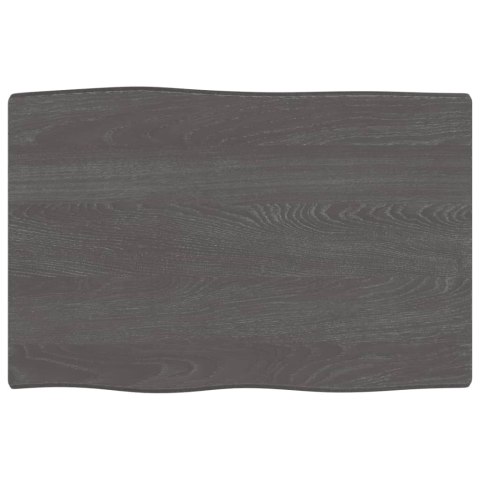 BLAT CIEMNOBRĄZOWY 60X40X(2-6)CM DREWNO Z NATURALNĄ KRAWĘDZIĄ