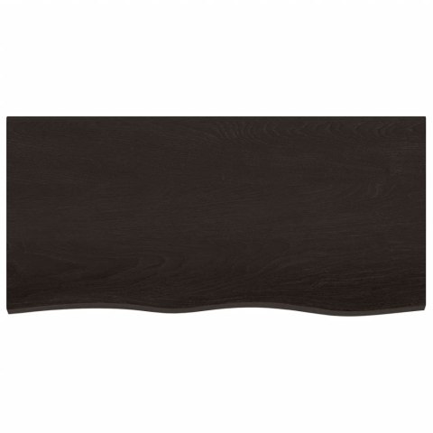 BLAT DO ŁAZIENKI CIEMNOBRĄZOWY 100X50X(2-4)CM LITE DREWNO