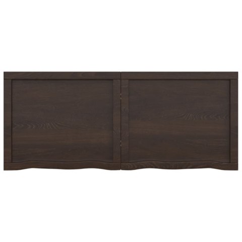 BLAT DO ŁAZIENKI CIEMNOBRĄZOWY 120X50X(2-6)CM LITE DREWNO