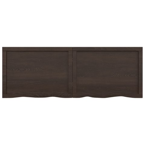 BLAT DO ŁAZIENKI CIEMNOBRĄZOWY 140X50X(2-6)CM LITE DREWNO