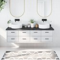 BLAT DO ŁAZIENKI CIEMNOBRĄZOWY 180X60X(2-6)CM LITE DREWNO