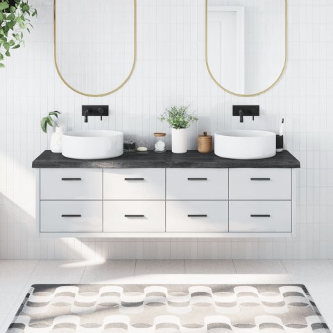 BLAT DO ŁAZIENKI CIEMNOBRĄZOWY 180X60X(2-6)CM LITE DREWNO