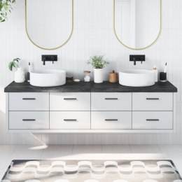 BLAT DO ŁAZIENKI CIEMNOBRĄZOWY 200X50X(2-6)CM LITE DREWNO