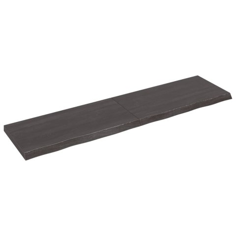 BLAT DO ŁAZIENKI CIEMNOBRĄZOWY 200X50X(2-6)CM LITE DREWNO