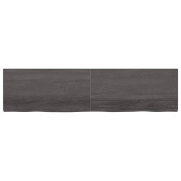 BLAT DO ŁAZIENKI CIEMNOBRĄZOWY 200X50X(2-6)CM LITE DREWNO