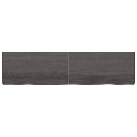 BLAT DO ŁAZIENKI CIEMNOBRĄZOWY 200X50X(2-6)CM LITE DREWNO