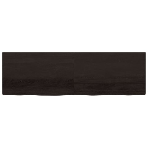 BLAT DO ŁAZIENKI CIEMNOBRĄZOWY 200X60X(2-4)CM LITE DREWNO