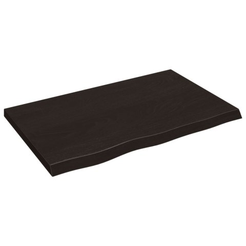 BLAT DO ŁAZIENKI CIEMNOBRĄZOWY 80X50X(2-4)CM LITE DREWNO