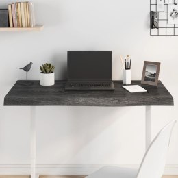 BLAT STOŁU CIEMNOBRĄZOWY 100X50X(2-6)CM LITE DREWNO DĘBOWE