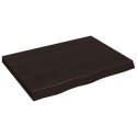 BLAT STOŁU CIEMNOBRĄZOWY 80X60X(2-6)CM LITE DREWNO DĘBOWE
