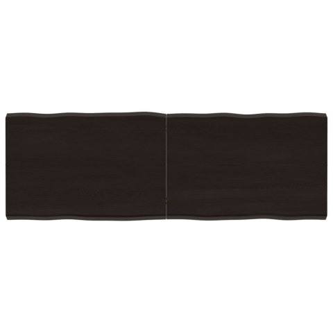 BLAT CIEMNOBRĄZOWY 120X40X(2-4)CM DREWNO Z NATURALNĄ KRAWĘDZIĄ