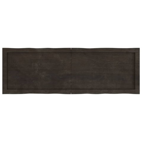 BLAT CIEMNOBRĄZOWY 120X40X(2-4)CM DREWNO Z NATURALNĄ KRAWĘDZIĄ
