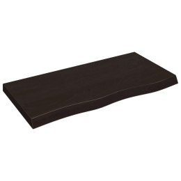 BLAT DO ŁAZIENKI CIEMNOBRĄZOWY 100X50X(2-6)CM LITE DREWNO