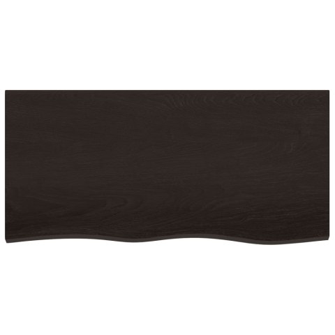 BLAT DO ŁAZIENKI CIEMNOBRĄZOWY 100X50X(2-6)CM LITE DREWNO