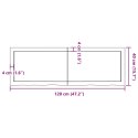 BLAT DO ŁAZIENKI CIEMNOBRĄZOWY 120X40X(2-6)CM LITE DREWNO