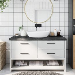 BLAT DO ŁAZIENKI CIEMNOBRĄZOWY 140X60X(2-6)CM LITE DREWNO