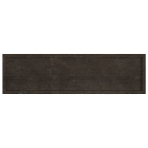 BLAT DO ŁAZIENKI CIEMNOBRĄZOWY 180X50X(2-6)CM LITE DREWNO