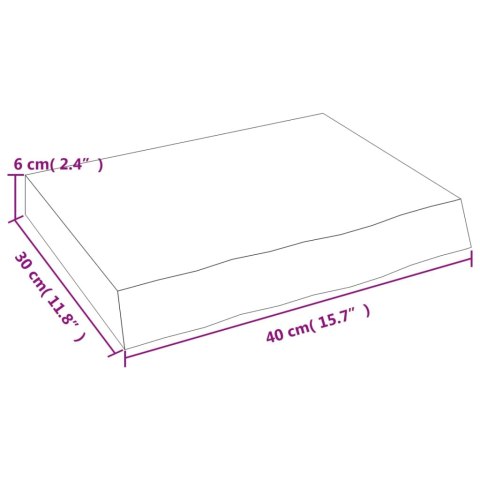BLAT DO ŁAZIENKI CIEMNOBRĄZOWY 40X30X(2-6)CM LITE DREWNO