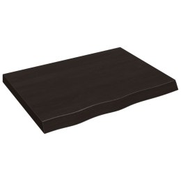 BLAT DO ŁAZIENKI CIEMNOBRĄZOWY 80X60X(2-6)CM LITE DREWNO
