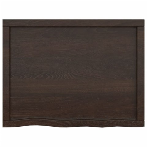 BLAT DO ŁAZIENKI CIEMNOBRĄZOWY 80X60X(2-6)CM LITE DREWNO