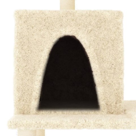 DRAPAK DLA KOTA Z SIZALOWYMI SŁUPKAMI KREMOWY 167CM