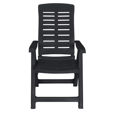 11-CZĘŚCIOWY ZESTAW MEBLI OGRODOWYCH Z PLASTIKU ANTRACYTOWY