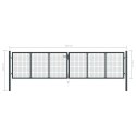 BRAMA OGRODOWA Z SIATKI GALWANIZOWANA STAL 400X150CM SZARA
