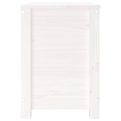 SKRZYNIA DO PRZECHOWYWANIA BIAŁA 60X32X45,5CM LITA SOSNA