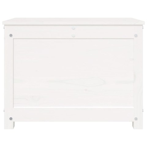 SKRZYNIA DO PRZECHOWYWANIA BIAŁA 60X32X45,5CM LITA SOSNA