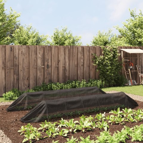 TUNELE OGRODOWE Z SIATKI 2 SZT. CZARNE STAL I POLIETYLEN