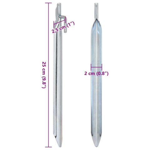 ŚLEDZIE DO NAMIOTU 24 SZT. KSZTAŁT V 25CM Ø20MM STAL