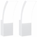 KINKIETY ZEWNĘTRZNE LED 2 SZT. BIAŁE ODLEWANE ALUMINIUM
