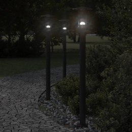 LAMPA OGRODOWA NA SŁUPKU CZARNA 100CM STAL NIERDZEWNA