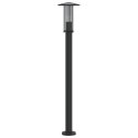 LAMPA OGRODOWA NA SŁUPKU CZARNA 100CM STAL NIERDZEWNA