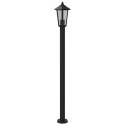 LAMPY OGRODOWE NA SŁUPKU 3 SZT. CZARNE 120CM STAL