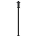 LAMPY OGRODOWE NA SŁUPKU 3 SZT. CZARNE 120CM STAL