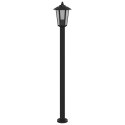 LAMPY OGRODOWE NA SŁUPKU 3 SZT. CZARNE 120CM STAL