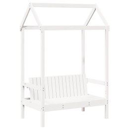 ŁAWKA Z DASZKIEM BIAŁA 117,5X70X176,5CM SOSNOWA
