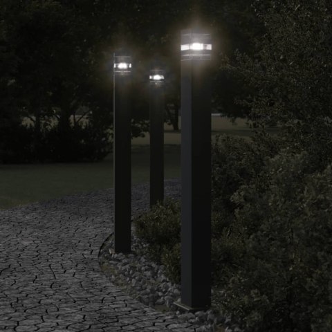 ZEWNĘTRZNA LAMPA STOJĄCA CZARNA 110CM ALUMINIUM