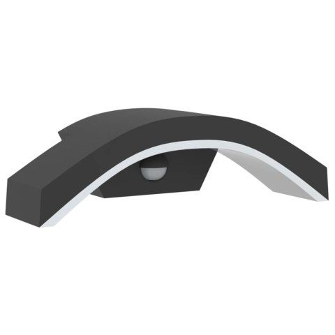 ZEWNĘTRZNY KINKIET LED Z CZUJNIKIEM CZARNY ODLEWANE ALUMINIUM