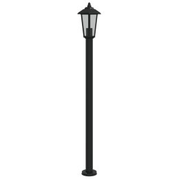 LAMPA OGRODOWA NA SŁUPKU CZARNA 120CM STAL NIERDZEWNA