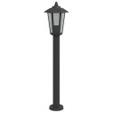 LAMPA OGRODOWA NA SŁUPKU CZARNA 80CM STAL NIERDZEWNA